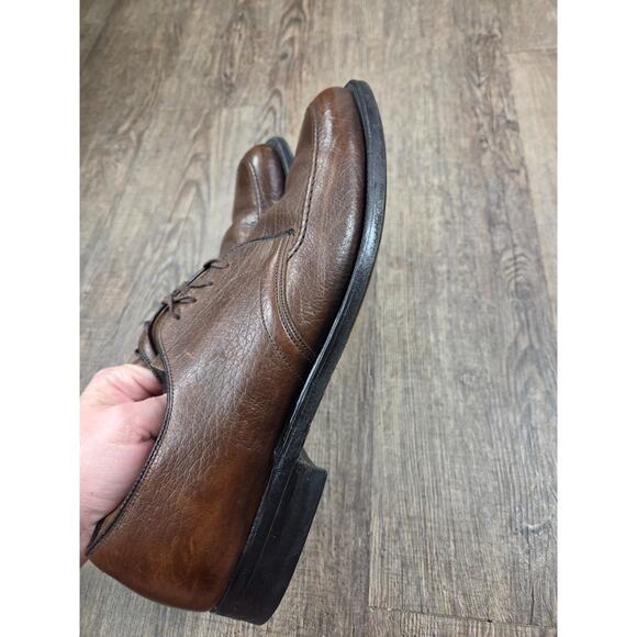 WRIGHT Arch Preserver Shoes 10.5 B Brown Leather Lace Up Derbys/ Oxfords USA - Picture 6 of 8